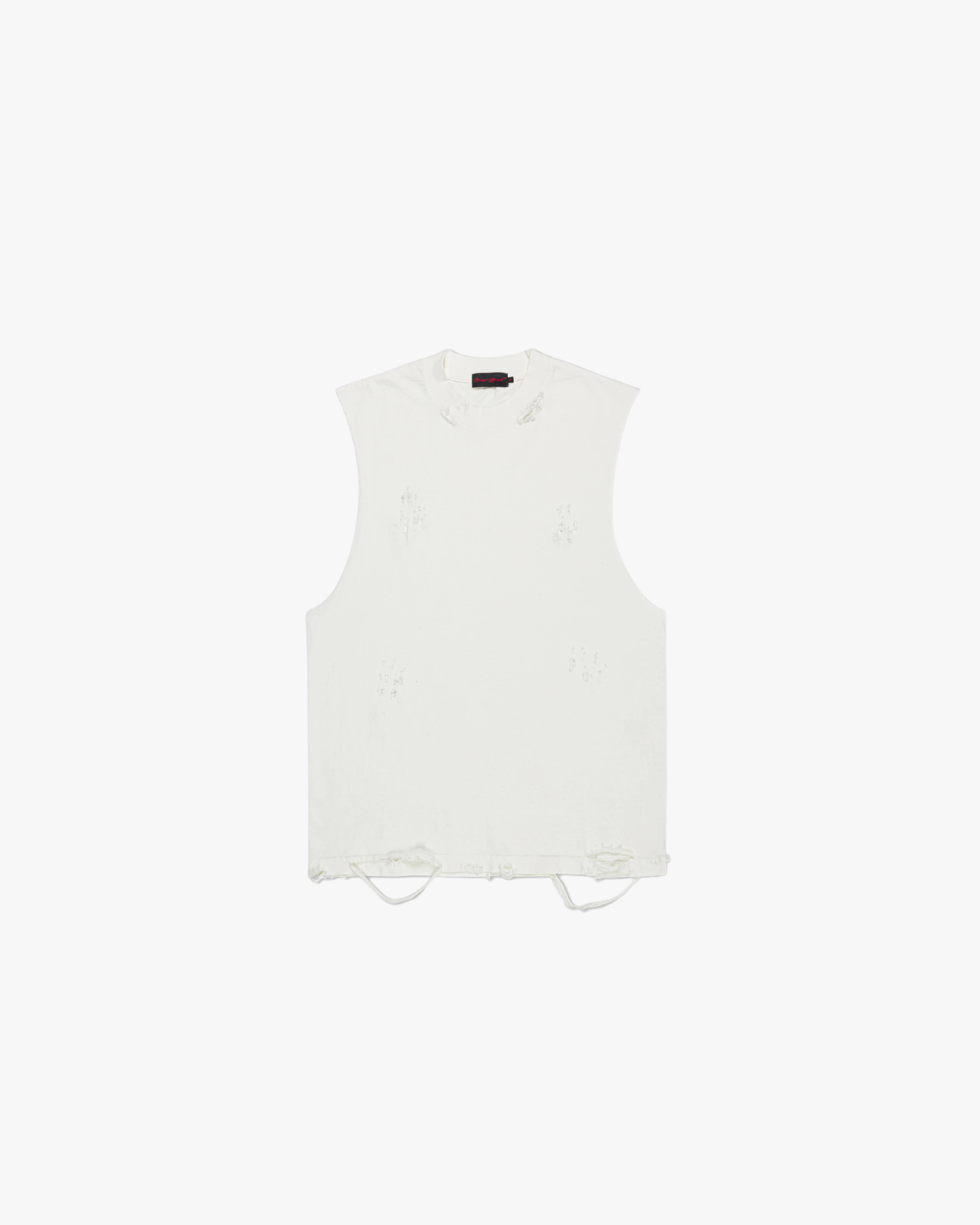 White Distressed Tank Top – Funeral Apparel