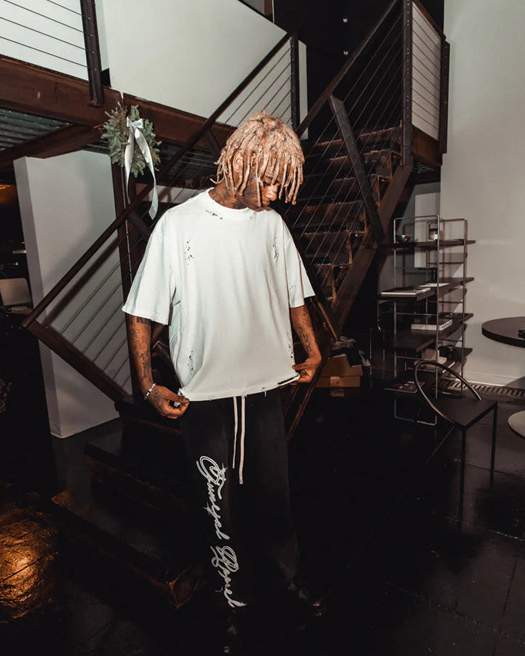 Distressed Oversized T-Shirt - Funeral Apparel