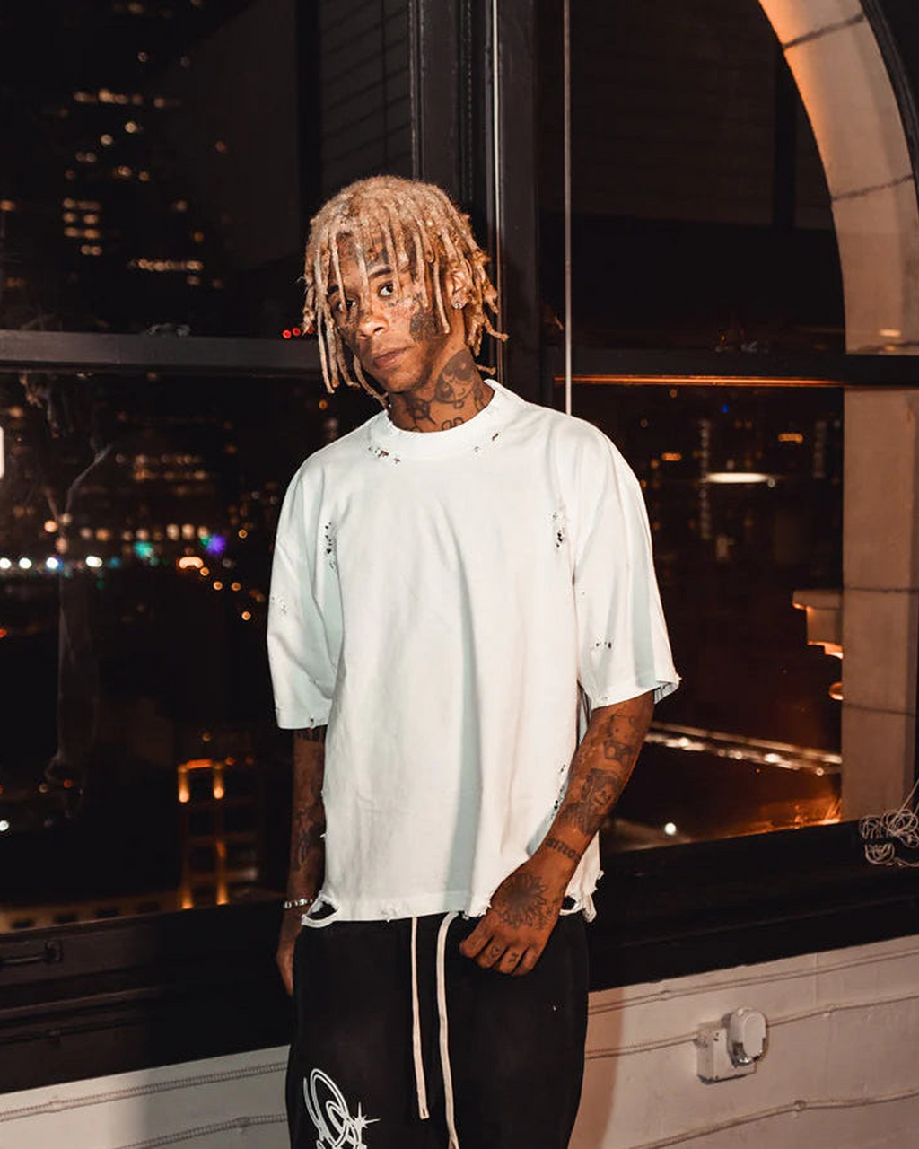 Distressed Oversized T-Shirt - Funeral Apparel