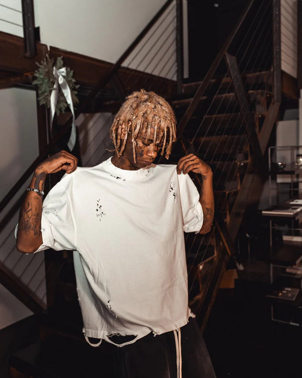 Distressed Oversized T-Shirt - Funeral Apparel