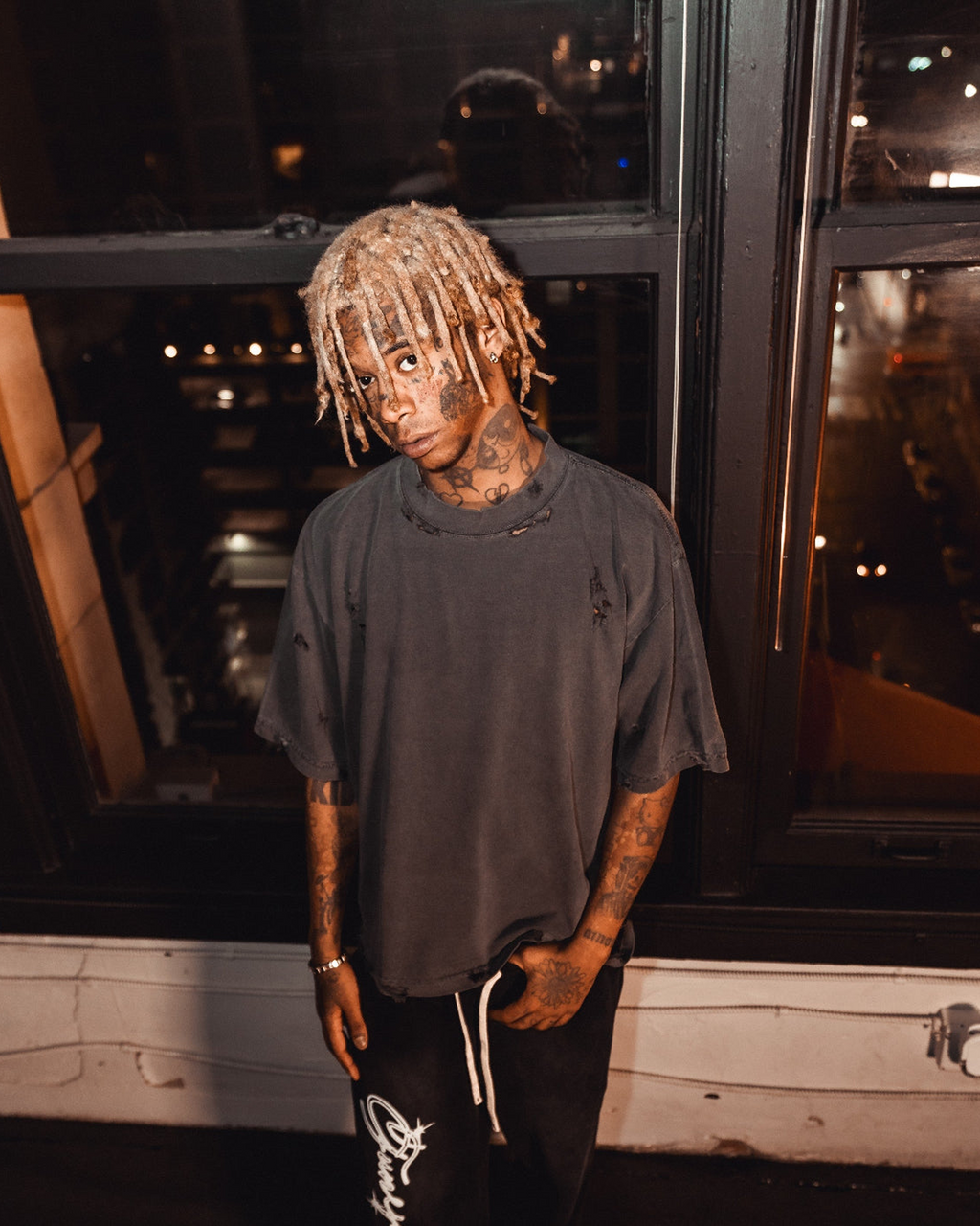 Distressed Oversized T-Shirt - Funeral Apparel