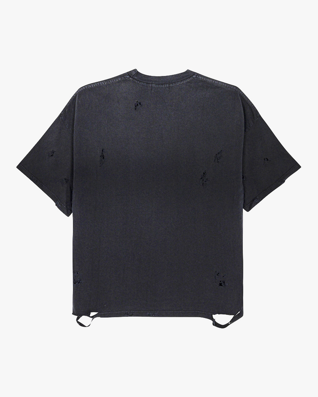 Distressed Washed Crop T Shirt - Funeral Apparel