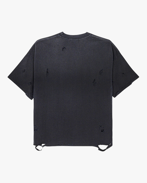 Distressed Washed Crop T Shirt - Funeral Apparel