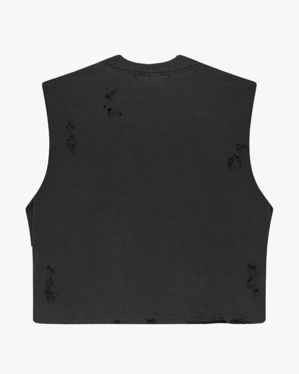 Pepper Distressed Cropped Muscle Shirt - Funeral Apparel