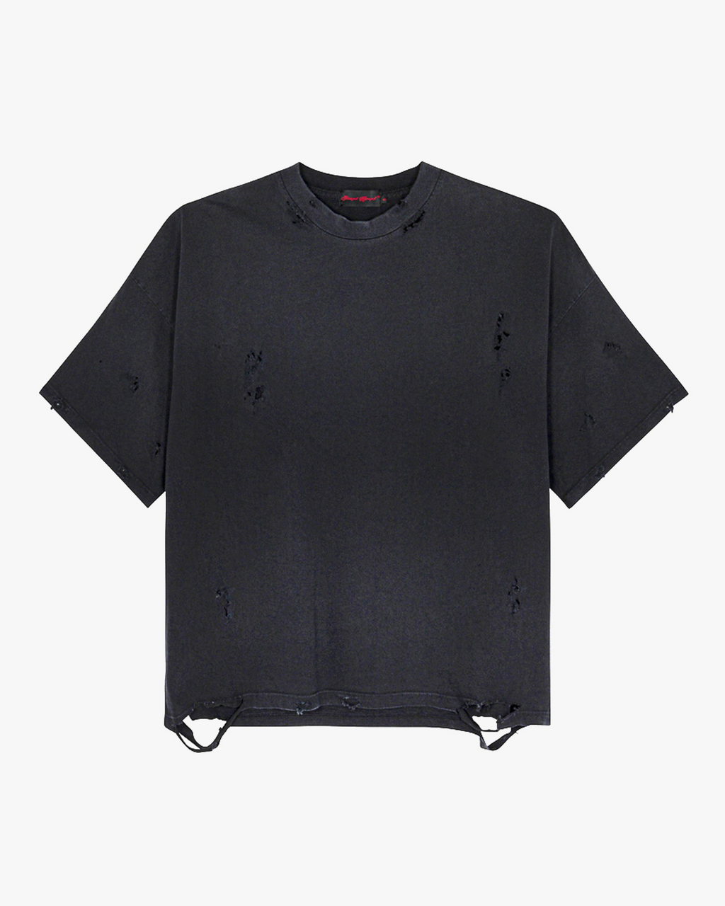 Distressed Washed Crop T Shirt - Funeral Apparel