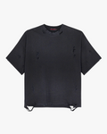 Distressed Washed Crop T Shirt - Funeral Apparel