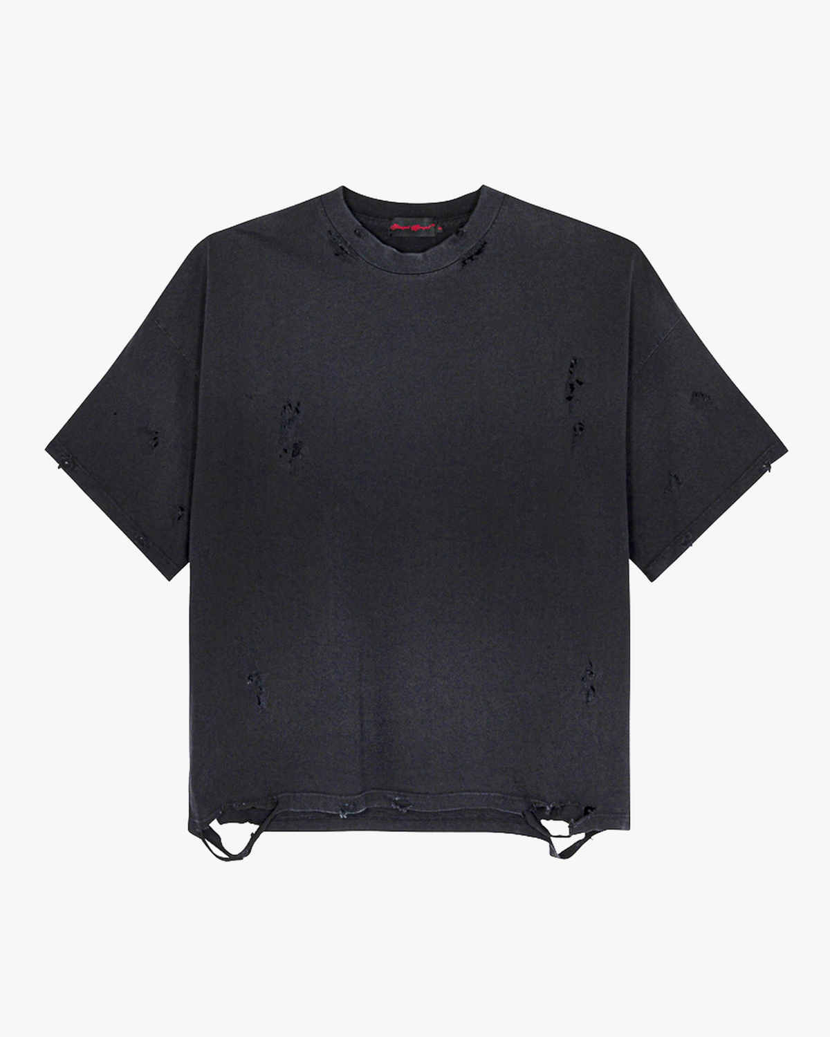 Distressed Washed Crop T Shirt - Funeral Apparel