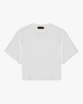 Cropped T-Shirt (Women’s) - plain white cropped t-shirt with ribbed crewneck and woven neck tag