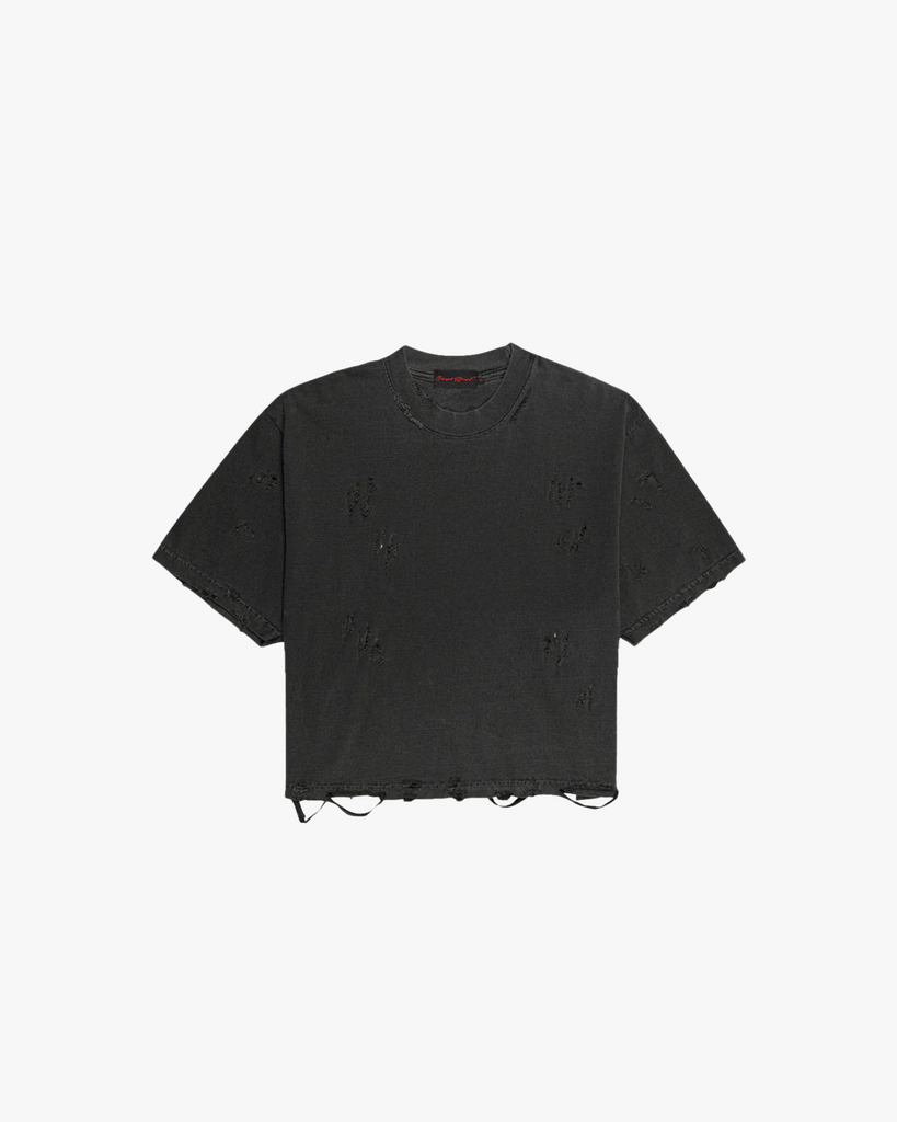 Distressed Cropped T-Shirt (Men’s) - Funeral Apparel