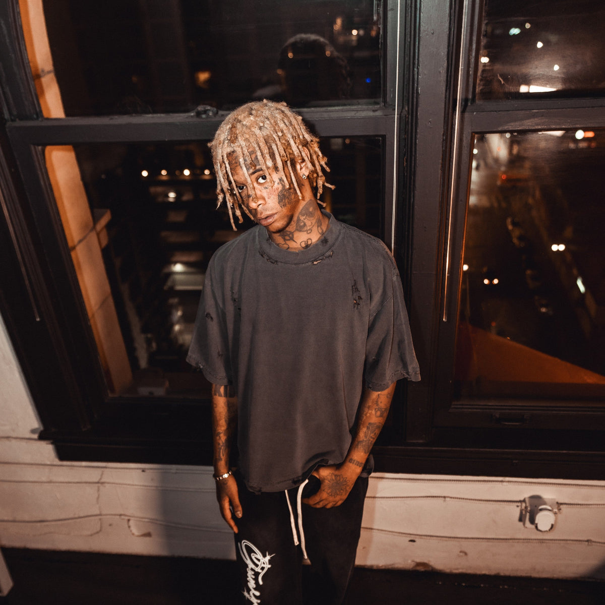 Distressed Oversized T-Shirt - Funeral Apparel