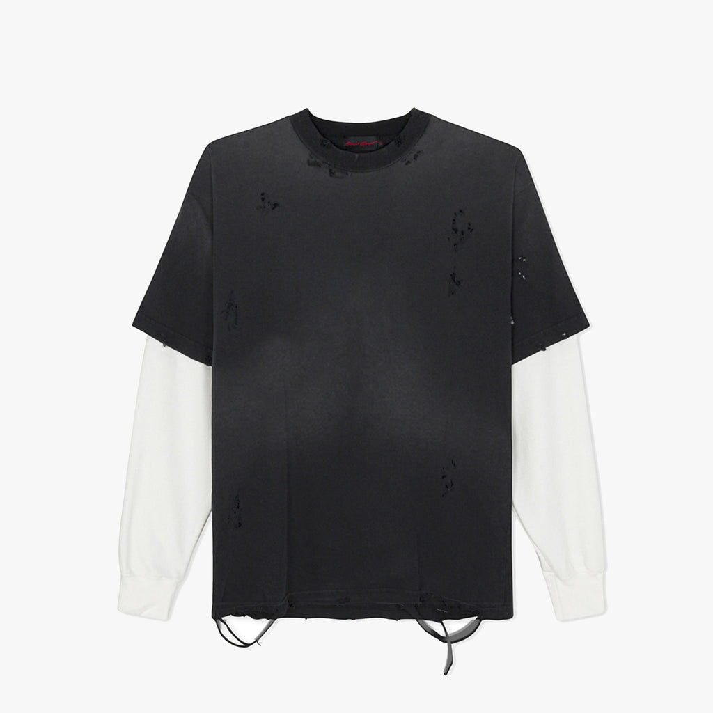Distressed Long Sleeve T-Shirt - Funeral Apparel