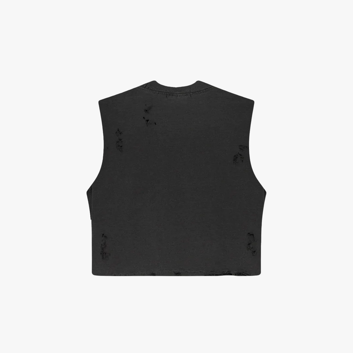 Pepper Distressed Cropped Muscle Shirt - Funeral Apparel